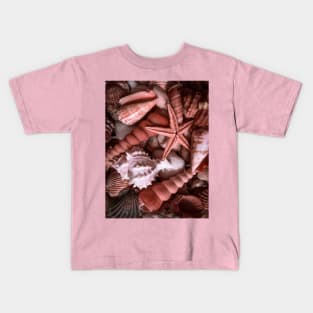 Seashells Caribbean Beach Sand Summer Kids T-Shirt